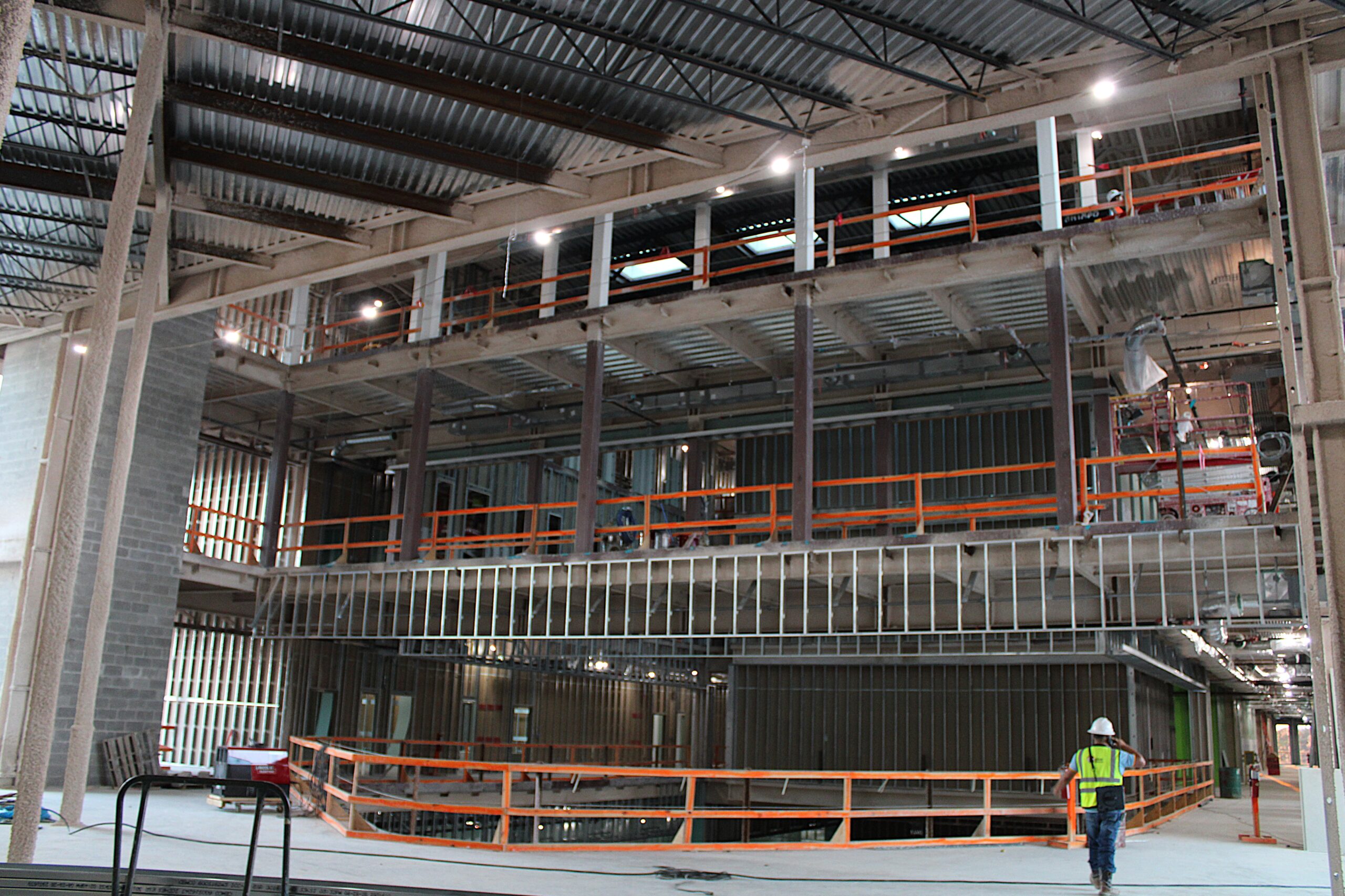 Construction Theme Level Ruler Calculator Blueprints Rolls Hard Hat